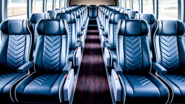 50 passenger charter bus inside