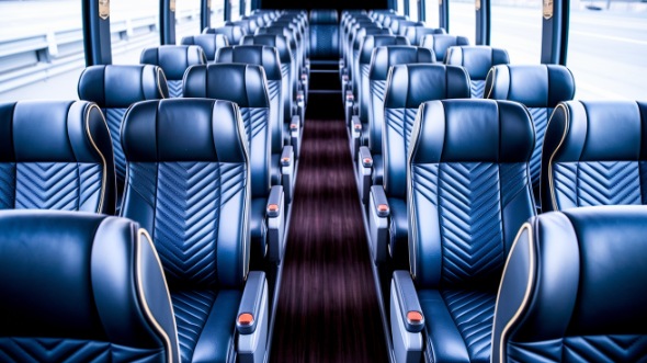 55 passenger charter bus inside
