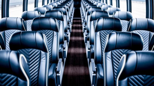 56 passenger charter bus inside
