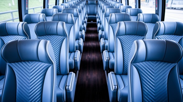 56 passenger charter bus interior