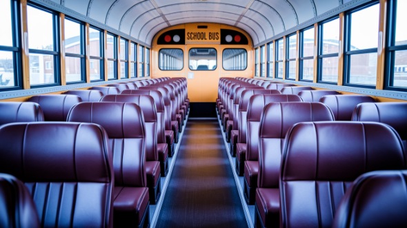 school bus rental interior